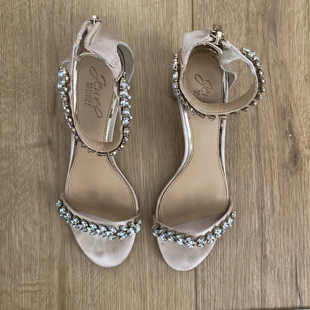 Badgley Mischka jeweled heels